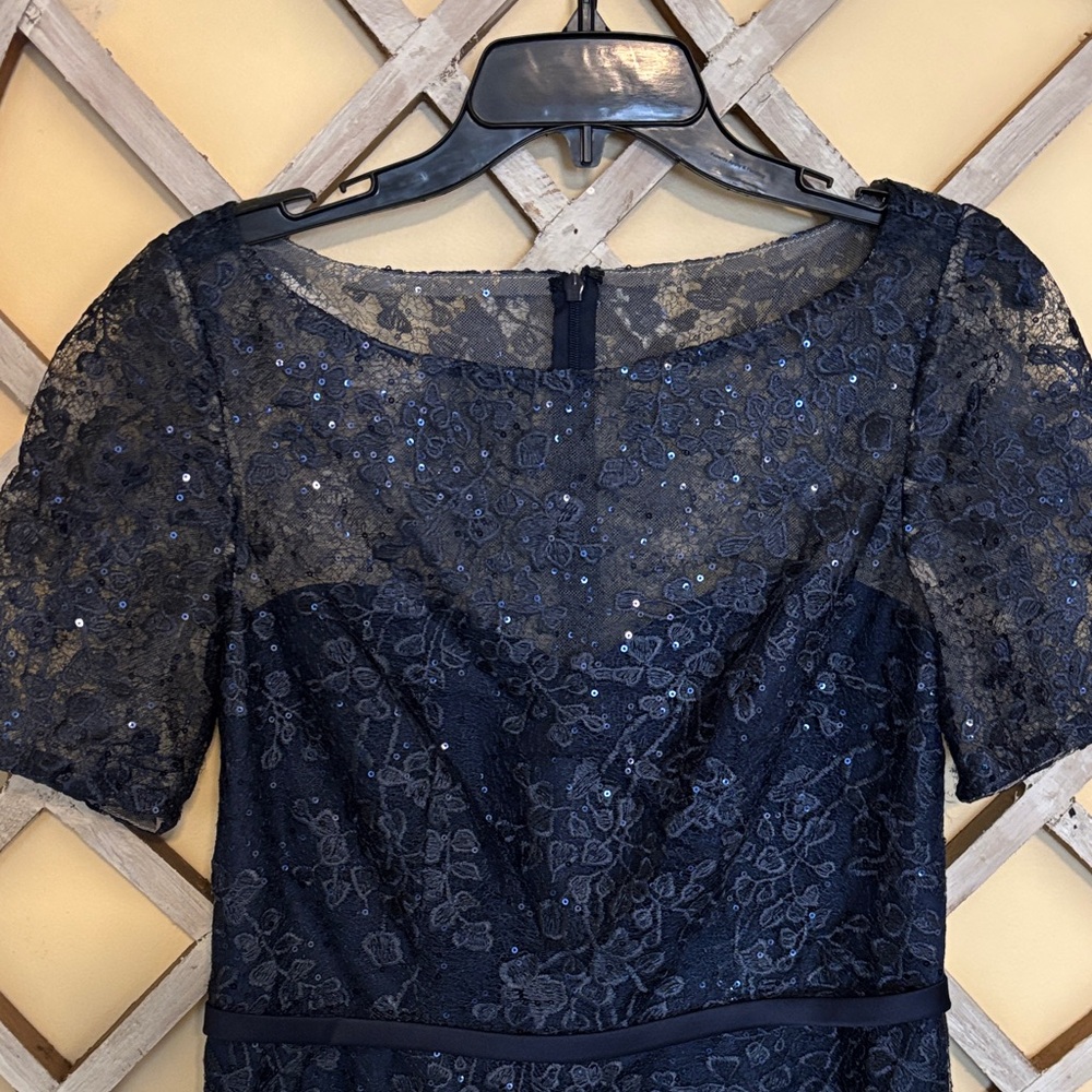 Oleg Cassini Midnight Blue High Low Dress